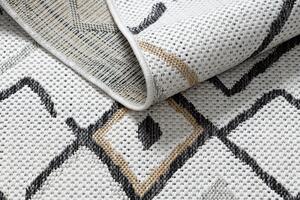 Dywany Łuszczów Kusový koberec Cooper Sisal Diamonds 22236 ecru/black – na ven i na doma Rozměry koberců: 80x150