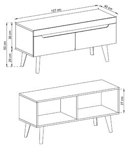 PISCO - Televizní stolek NEUTRON N-102, 107 cm