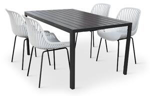 Moderní zahradní set - Viking L + 4x židle GABY šedá