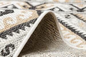 Dywany Łuszczów Kusový koberec Cooper Sisal Aztec 22224 ecru/black – na ven i na doma - 80x150 cm