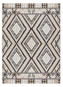 Dywany Łuszczów Kusový koberec Cooper Sisal Aztec 22224 ecru/black – na ven i na doma - 140x190 cm