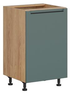 BRW Kuchyně Family Line Iris D-45/82-P, dub hikora/boho green matt