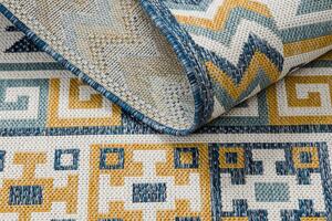 Dywany Łuszczów Kusový koberec Cooper Sisal Aztec 22218 ecru/navy – na ven i na doma - 80x150 cm