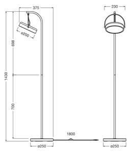 Osram - LED Stojací lampa DECOR PUCK LED/12W/230V CRI 90 černá