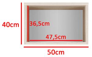 ETapik - Závěsná skříň, 50 cm Barva dřeva: Bílá