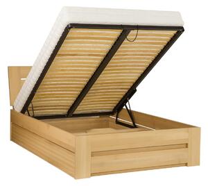 LK192-100-BOX dřevěná postel masiv buk Drewmax (Kvalitní nábytek z bukového masivu)