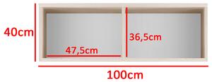 Závěsná skříň, 100 cm Barva dřeva: Sonoma/Bílá