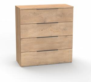 Komoda VARIO 4 Dub sametový, černé úchytky
