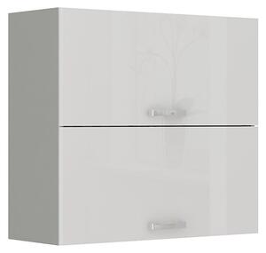 Závěsná skříňka Multiline 80 GU-72, Barva: šedá / bílý lesk 5902928216660