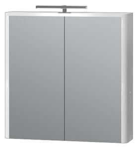 Kingsbath Livorno White 70 zrcadlová skříňka do koupelny s LED osvětlením