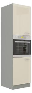 Skříňka vysoká pro troubu Multiline 60 DP-210 2F, Barva: šedá / krémový lesk 5902928216349