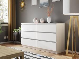 Komoda Osko OK6, Barva: bílá / bílá 5902928305227