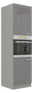 Skříňka vysoká pro troubu Multiline 60 DP-210 2F, Barva: šedá / šedý lesk 5902928194463