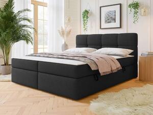 Americká manželská postel 180x200 ZENDER - černá + topper ZDARMA