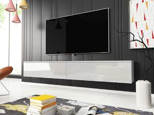 TV stolek Dlone 180, Barva: bílá / bílý lesk, Osvětlení: bez osvětlení 5902928361698