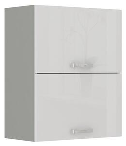 Závěsná skříňka Multiline 60 GU-72, Barva: šedá / bílý lesk 5902928216608