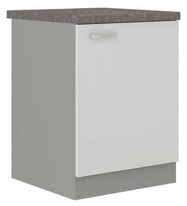 Dolní skříňka Multiline 60 D 1F BB, Barva: šedá / bílý lesk 5902928211535