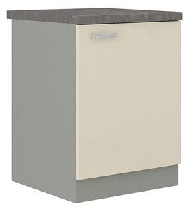 Dolní skříňka Multiline 60 D 1F BB, Barva: šedá / krémový lesk 5902928216301
