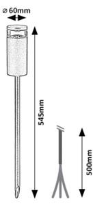 Rabalux 77071 - Ven. lampa TORNIO 1xGU10/10W/230V IP54 54,5 cm antracit