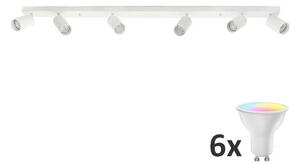 LED RGBW Bodové svítidlo ANGIE 6xGU10/6,5W/230V bílá
