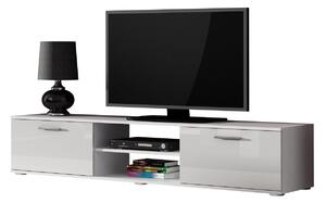 TV stolek 180 Boho B3, Barva: bílá / bílá lesk 5902928097276