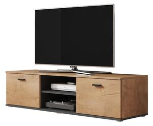 TV stolek Boho B4, Barva: dub lefkas + dub lefkas + černá 5902928942668