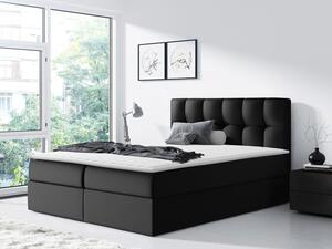 Kontinentální postel Rdest, Rozměr postele: 120x200, Barva:: ekokůže Soft 011 (černá) 5902928122992