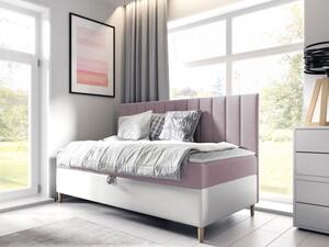 Kontinentální postel Junior Kamire 2, Rozměr postele: 80x200, Barva:: ekokůže Soft 017 (bílá) + Fresh 09 5903211192067
