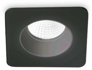 LED Stropní zápustné bodové svítidlo Ideal Lux ROOM-65 SQUARE BK 252056 8W 800lm 3000K IP65 10cm hranaté černé