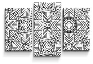 Sablio Obraz - 3-dílný Hvězdy mehendi - 75x50 cm