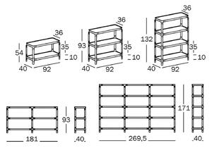 Magis designové regály Steelwood Shelf System (1 element)