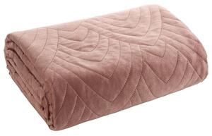 Sametový přehoz na postel Luiz6 růžový new Růžová 170x210 cm