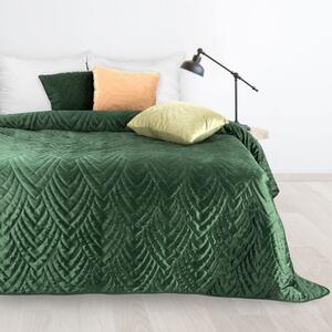 Sametový přehoz na postel Luiz6 tmavě zelený new Zelená 200x220 cm