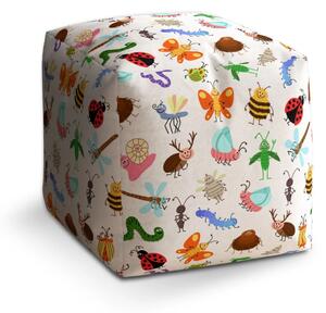 Sablio Taburet Cube Hmyz - 40x40x40 cm