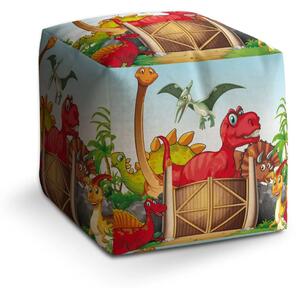 Sablio Taburet Cube Dinosauři 4 - 40x40x40 cm