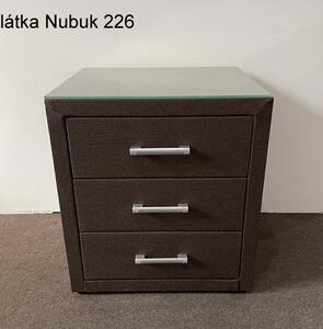 Čalouněný noční stolek šedý - Heaven Nubuk 226