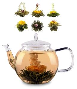 Feelino Čajová konvice, Bedida, 800 ml, 6x čajový květ, zelená
