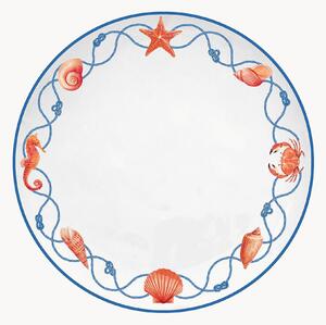 Sada porcelánových mělkých talířů Cote De Mer, 4 díly