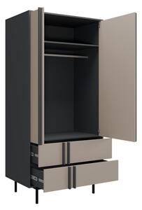 Šatní skříň Wektus 2D2S WK01, Barva: antracit / aloe 5903211424809