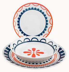 Sada porcelánových talířů Zephyra, 18 dílů