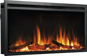 Elektrický krb, vestavný krb BALDERIA Atalanta 33 – topný výkon až 1500 W, černý