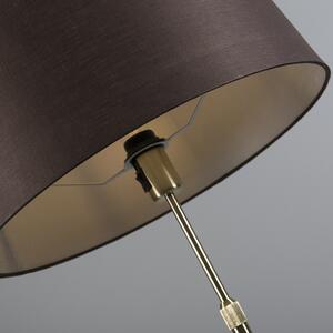 Stojací lampa zlatá / mosazná s hnědým odstínem nastavitelná 45 cm - Parte