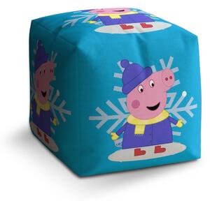 Sablio Taburet Cube Prasátko Pepina Vločka - 40x40x40 cm
