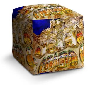 Sablio Taburet Cube Barcelona Gaudi Casa Batllo 1 - 40x40x40 cm