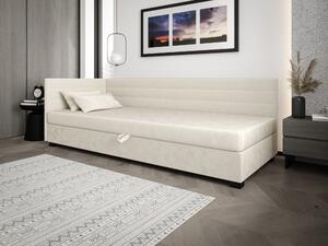 Čalouněná postel 90x195 KASANDRA PLUS 1 s úložným prostorem - ecru