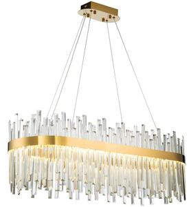 TooLight Závěsný LED křišťálový lustr APP1513-CP80 zlatý/neutrální bílá