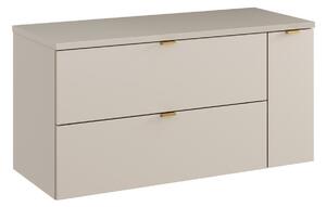 Comad Závěsná skříňka pod umyvadlo Dalia Cashmere s deskou 100 cm kašmírová