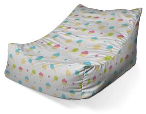 Sablio Sedací vak Lounge Zmrzlinky s muffiny - 80 x 95 x 50 cm