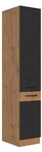Vysoká kuchyňská skříňka Woodline 40 DK-210 2F, Barva: Dub lancelot / matera 5902928842975