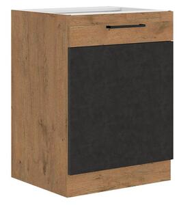 Spodní kuchyňská skříňka Woodline 60 D 1F BB, Barva: Dub lancelot / matera 5902928847673